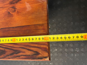 Rustic Pine Wall Shelf with Metal Brackets 1m by 30 cm