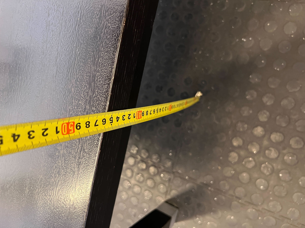 Sleek Black Rectangular Coffee/Utility Table with Modern Accents