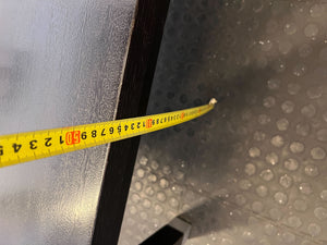 Sleek Black Rectangular Coffee/Utility Table with Modern Accents