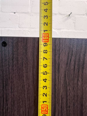 Versatile Dark Wood 5-Tier Bookshelf - 160 x 60 x 30