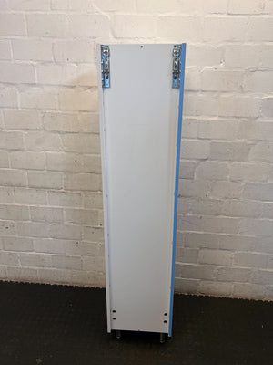 Sleek White Tall Storage Cabinet