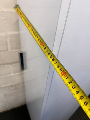 Sleek White Tall Storage Cabinet