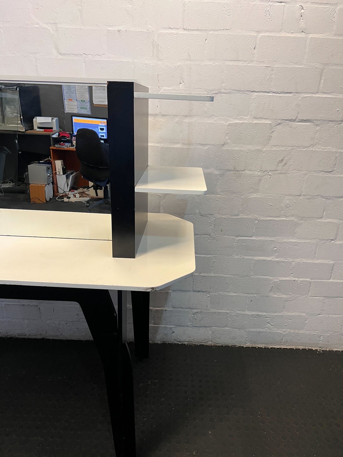 Stylish Black and White Console Table with Mirror – Great Condition! - REDUCED