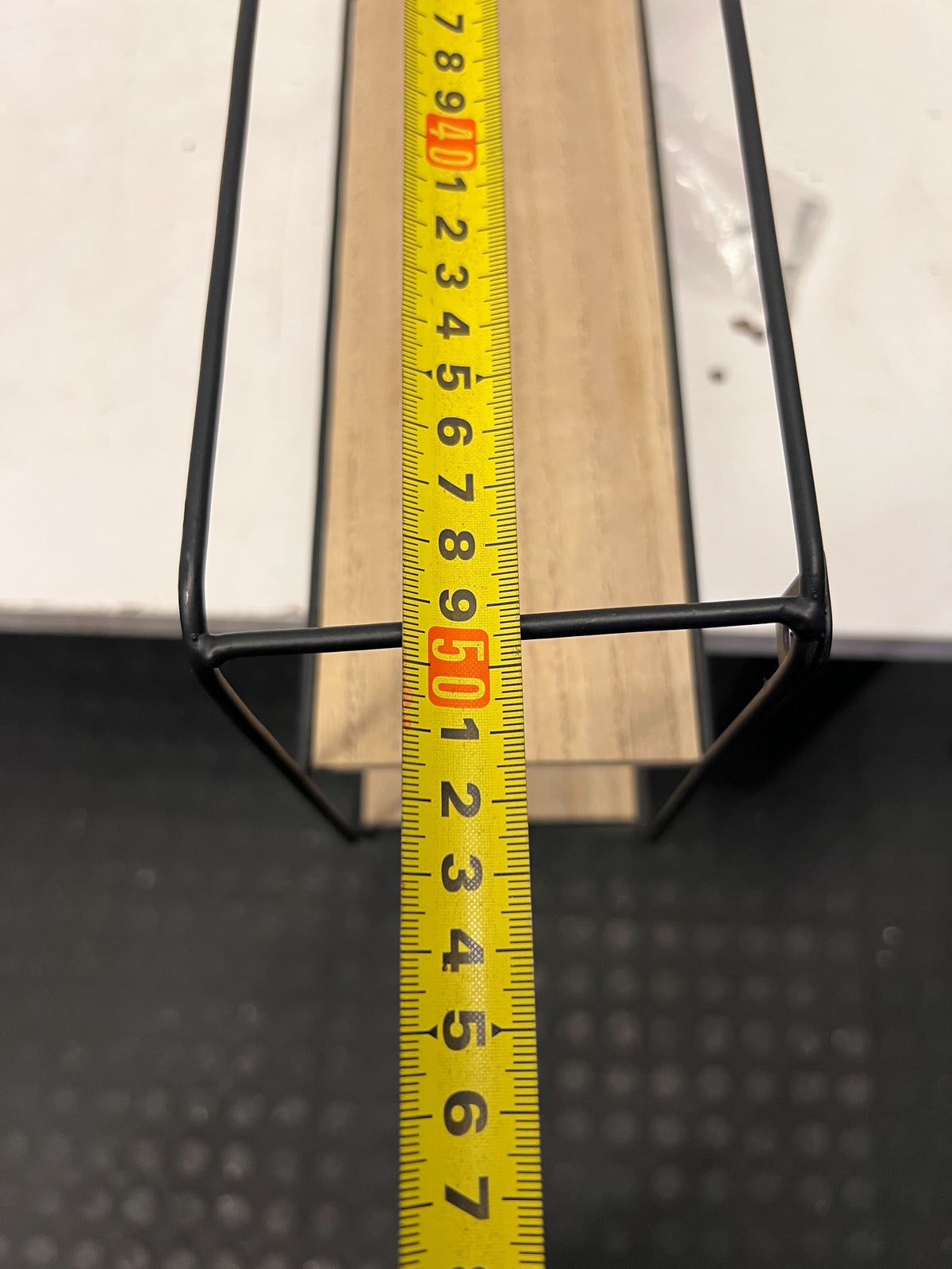 Industrial Style Wall Shelf with Round Mirror & Wood Shelves