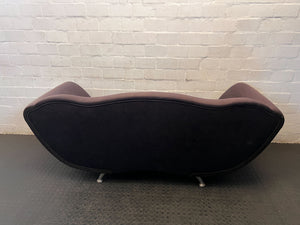 Chic Wavy Purple Loveseat - Visible damages - 2ndhandwarehouse.com