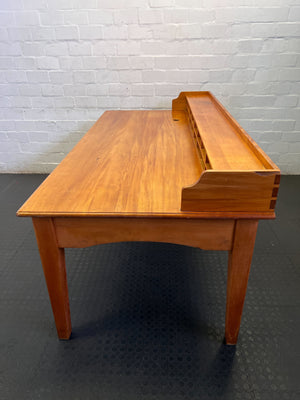 A56526-Charming Wooden Study Desk with Integrated Organizer Hutch - 2ndhandwarehouse.com