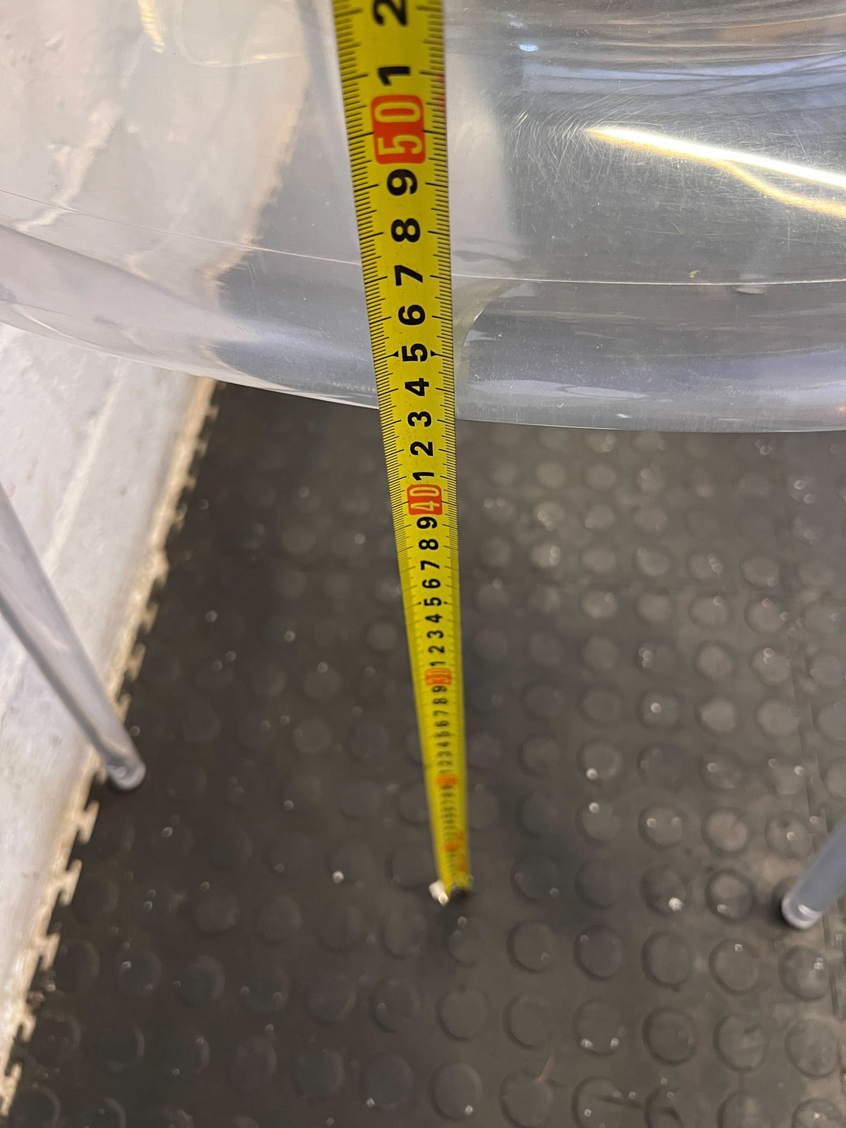 Stylish Transparent Acrylic Armchair with Minor Wear