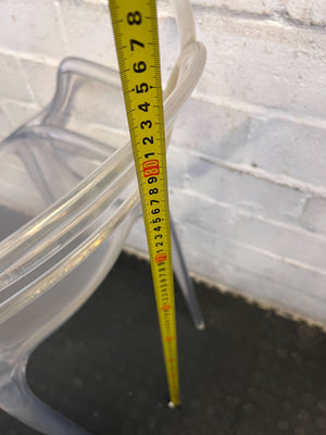 Stylish Transparent Acrylic Armchair with Minor Wear