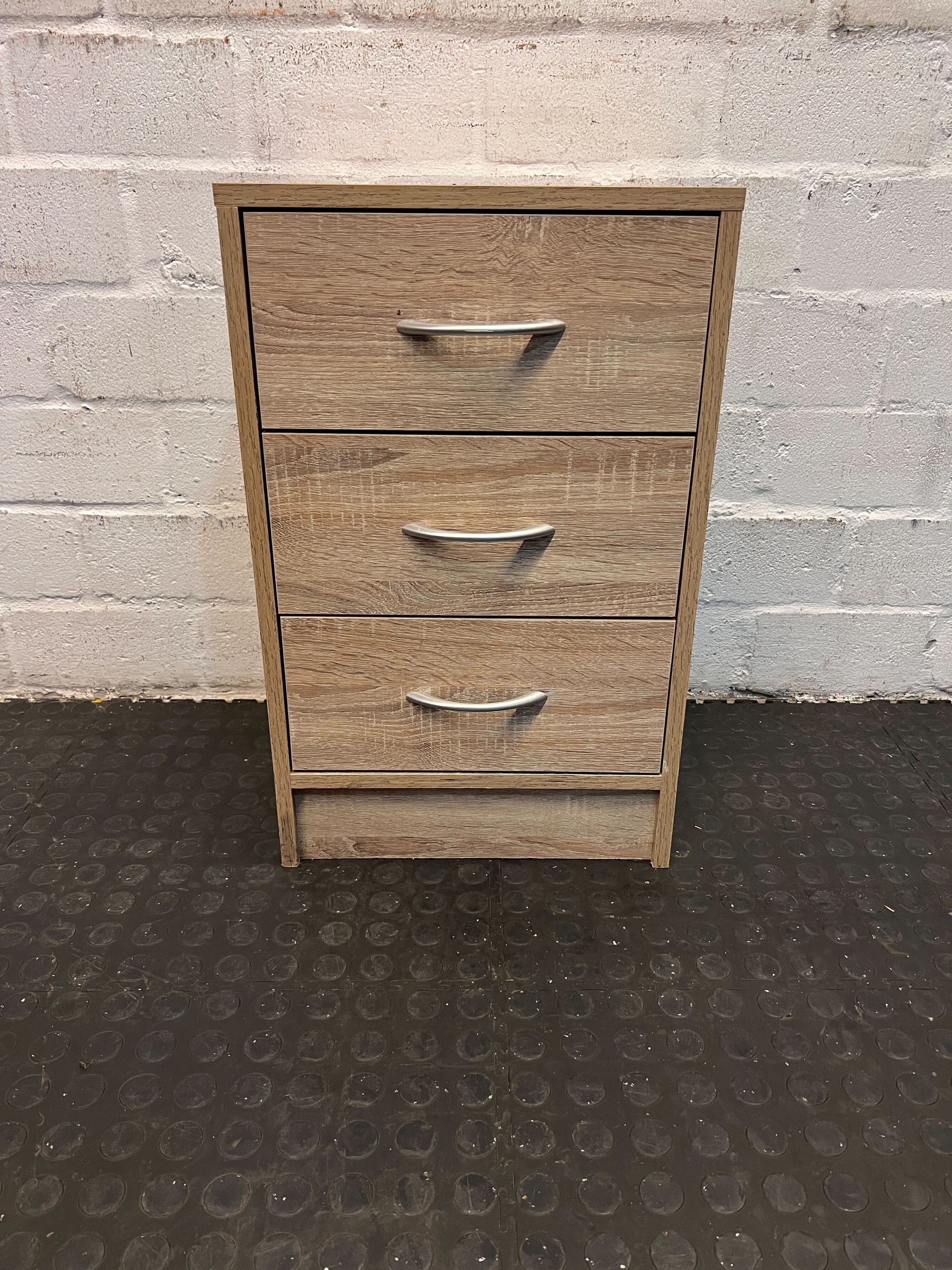 Modern Wooden Storage Drawer Unit - Light Oak Finish