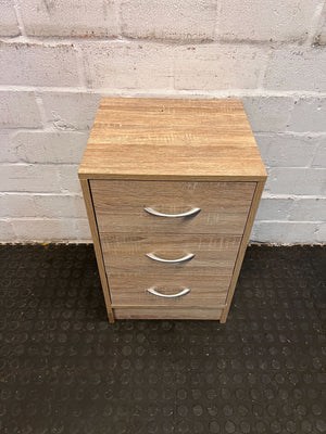 Modern Wooden Storage Drawer Unit - Light Oak Finish