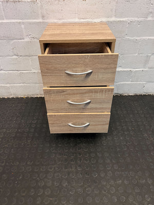 Modern Wooden Storage Drawer Unit - Light Oak Finish