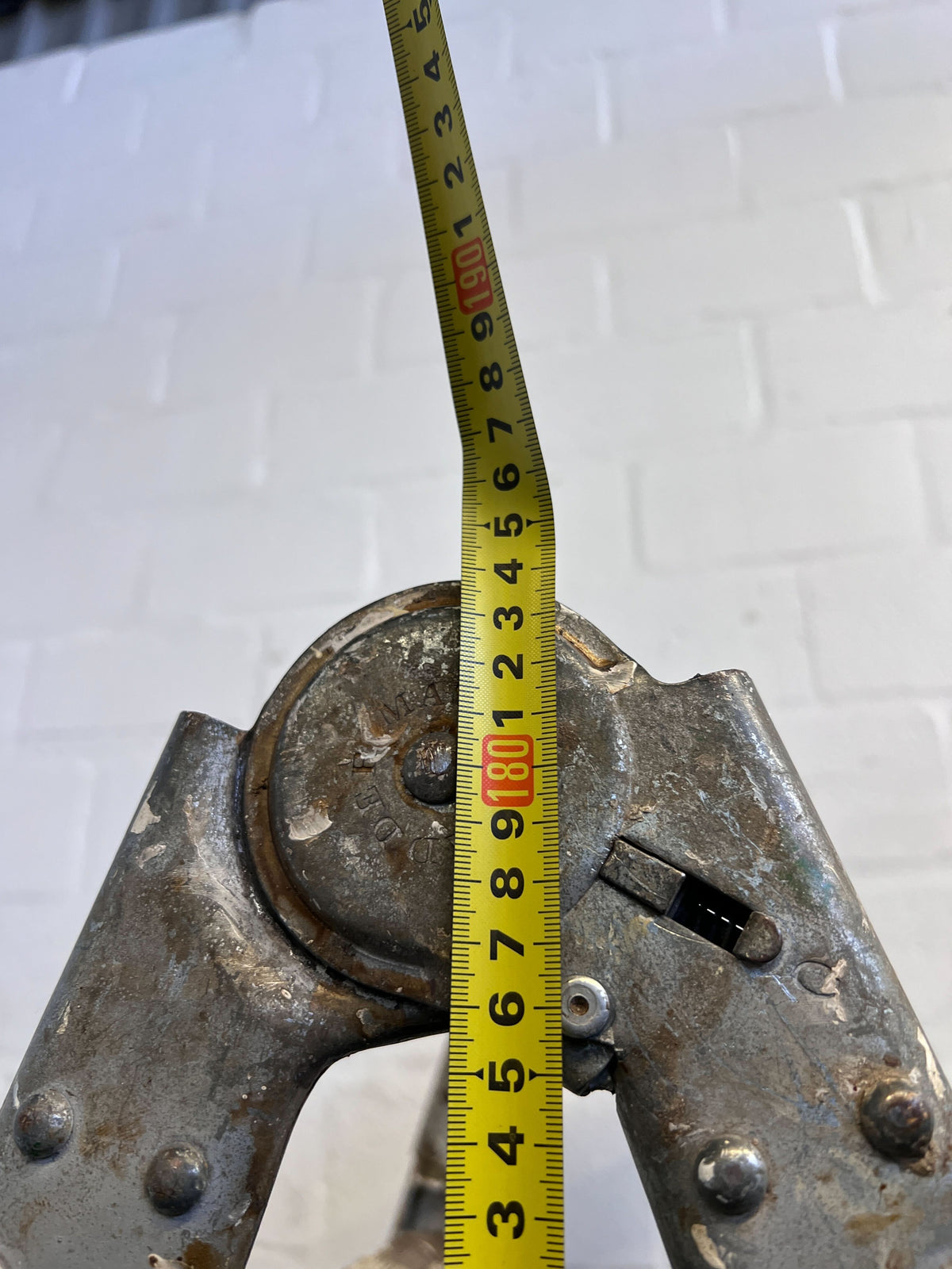 Vintage Metal A-Frame Ladder - Rustic Charm with Character