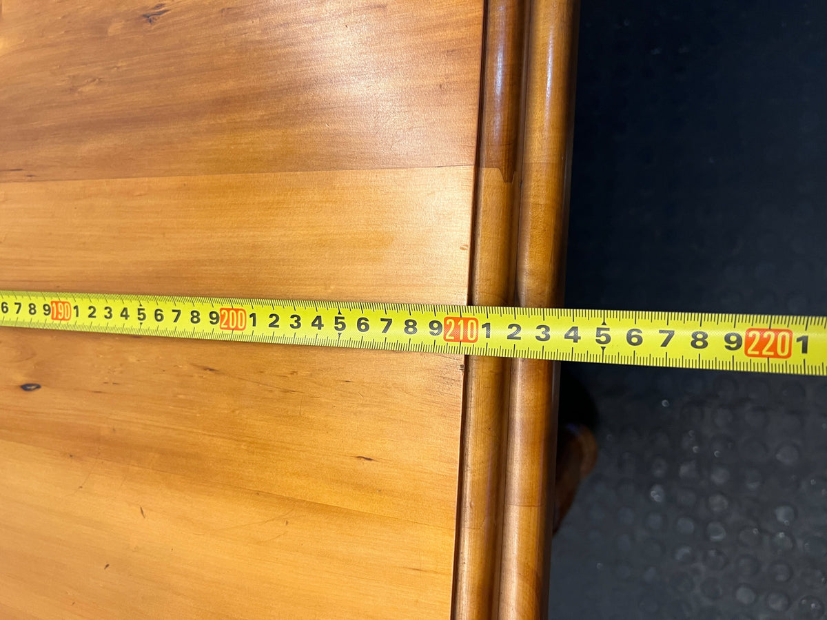 Rustic Solid Wood Dining Table with Elegant Turned Legs - 2ndhandwarehouse.com