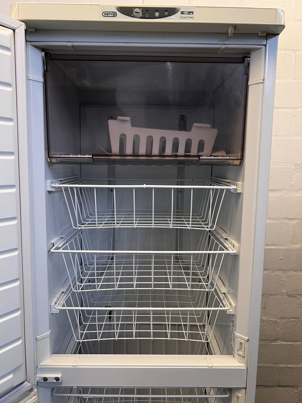 White Two-Door Fridge with Minor Scratches - REDUCED