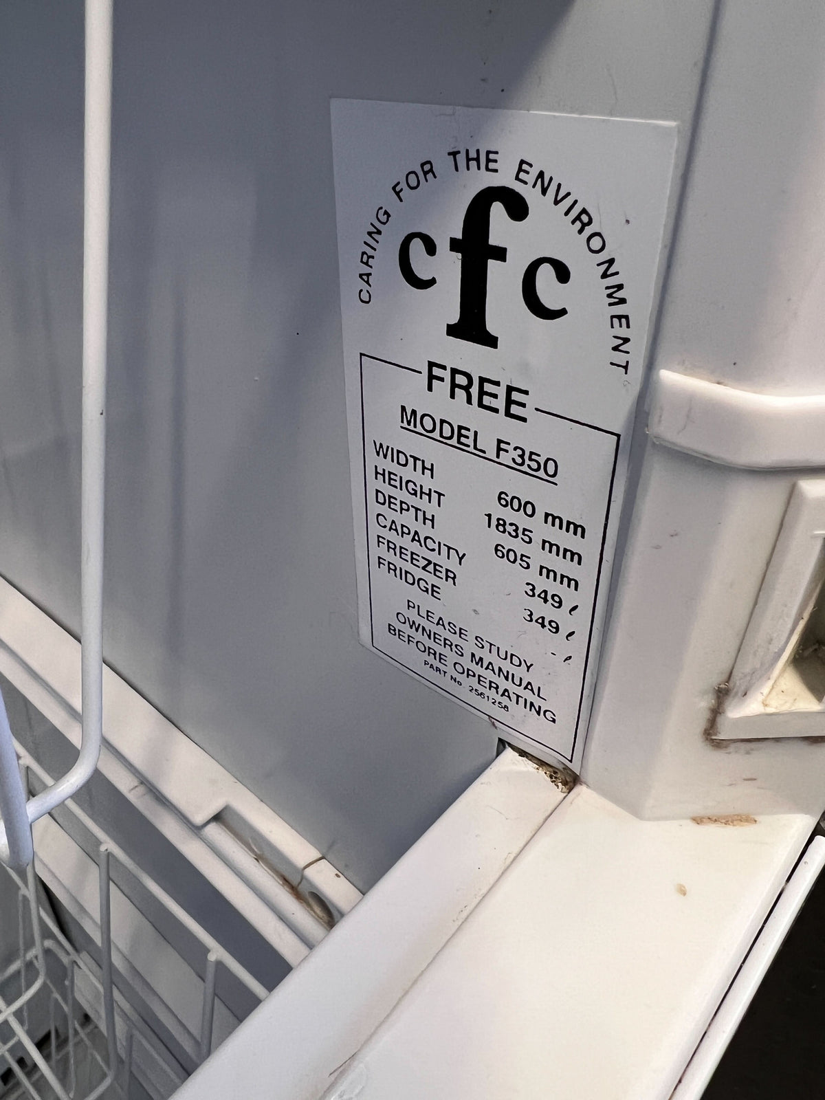 White Two-Door Fridge with Minor Scratches - REDUCED