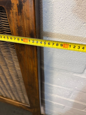 Boho Chic Rattan & Wood Diamond Weave Headboard