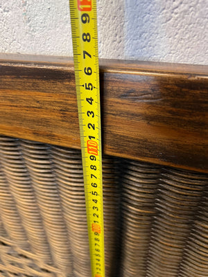 Boho Chic Rattan & Wood Diamond Weave Headboard