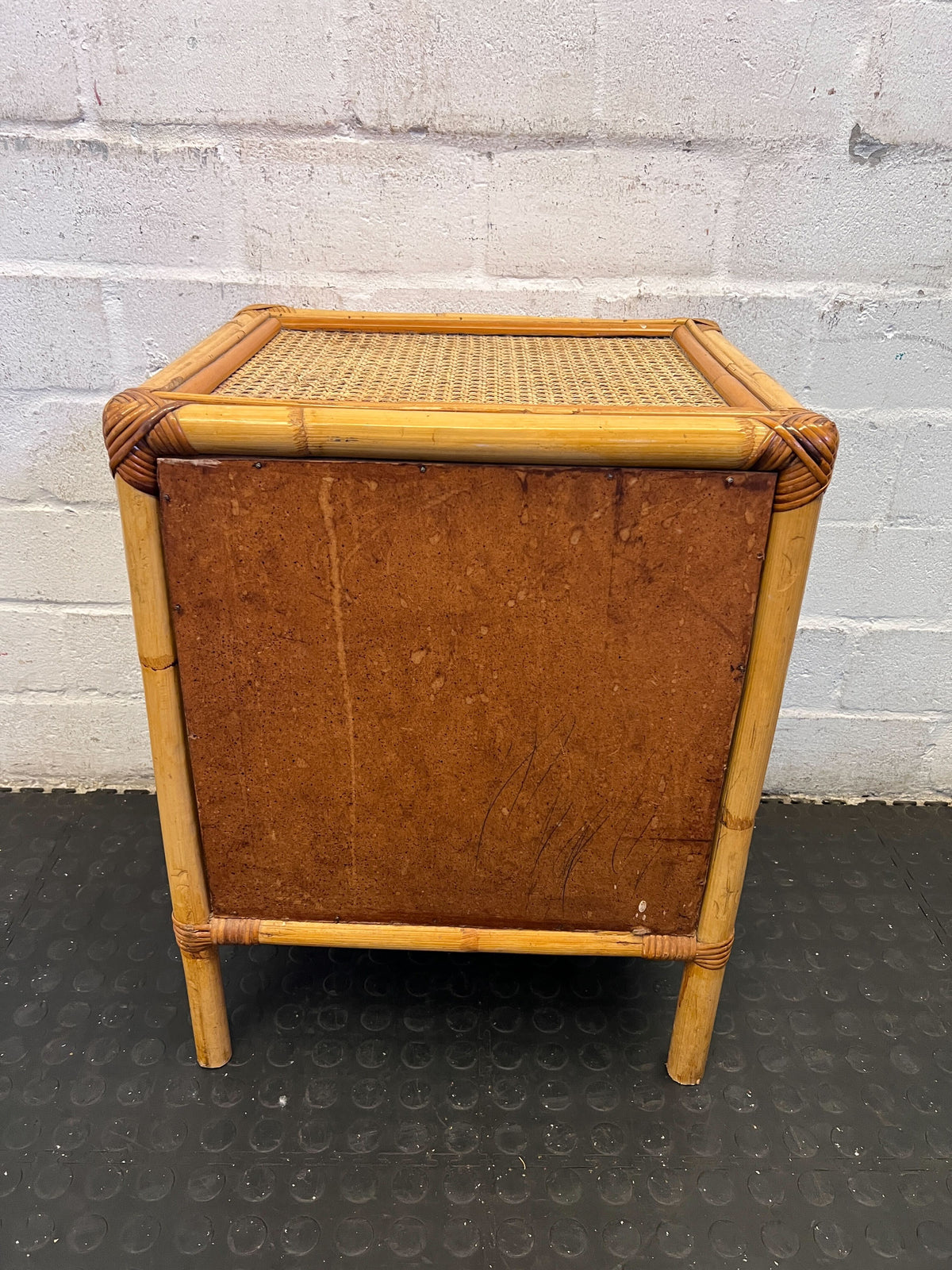 Charming Vintage Rattan & Cane Weave 3-Drawer Unit / Bedside Table