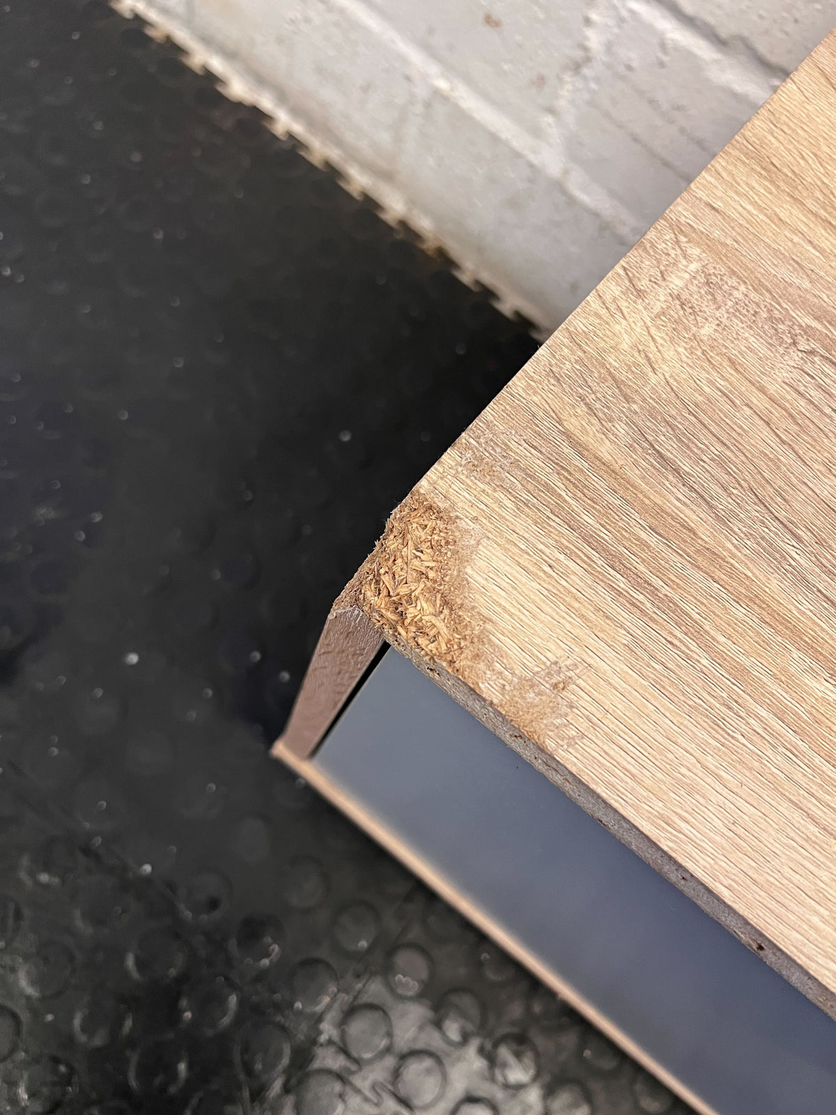 Modern Oak TV Stand with Grey Cabinets – Minimalist Style - REDUCED