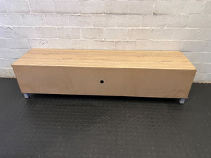 Modern Oak TV Stand with Grey Cabinets – Minimalist Style - REDUCED