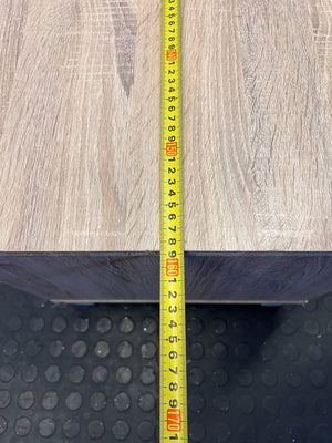 Modern Oak TV Stand with Grey Cabinets – Minimalist Style - REDUCED