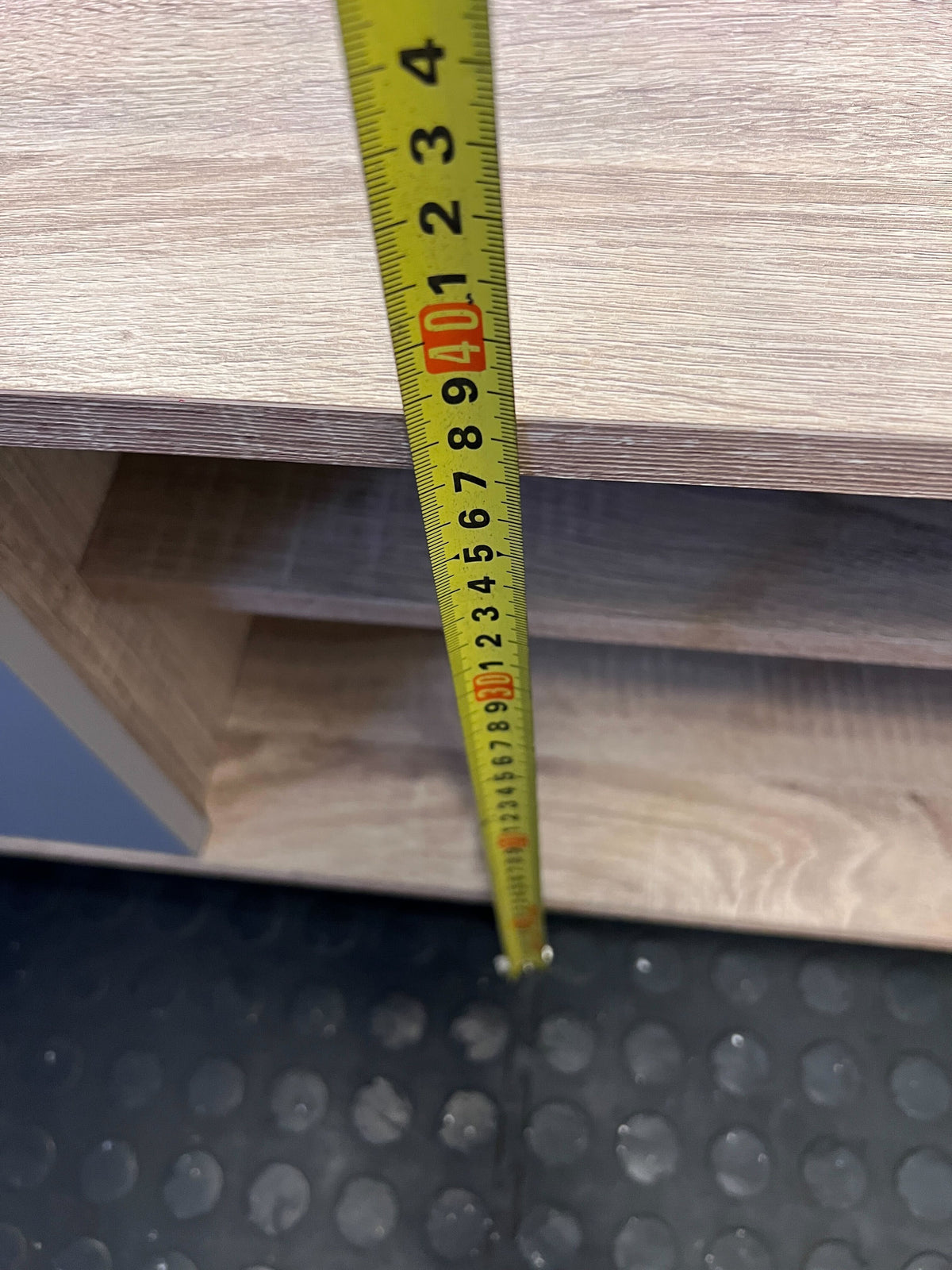 Modern Oak TV Stand with Grey Cabinets – Minimalist Style - REDUCED