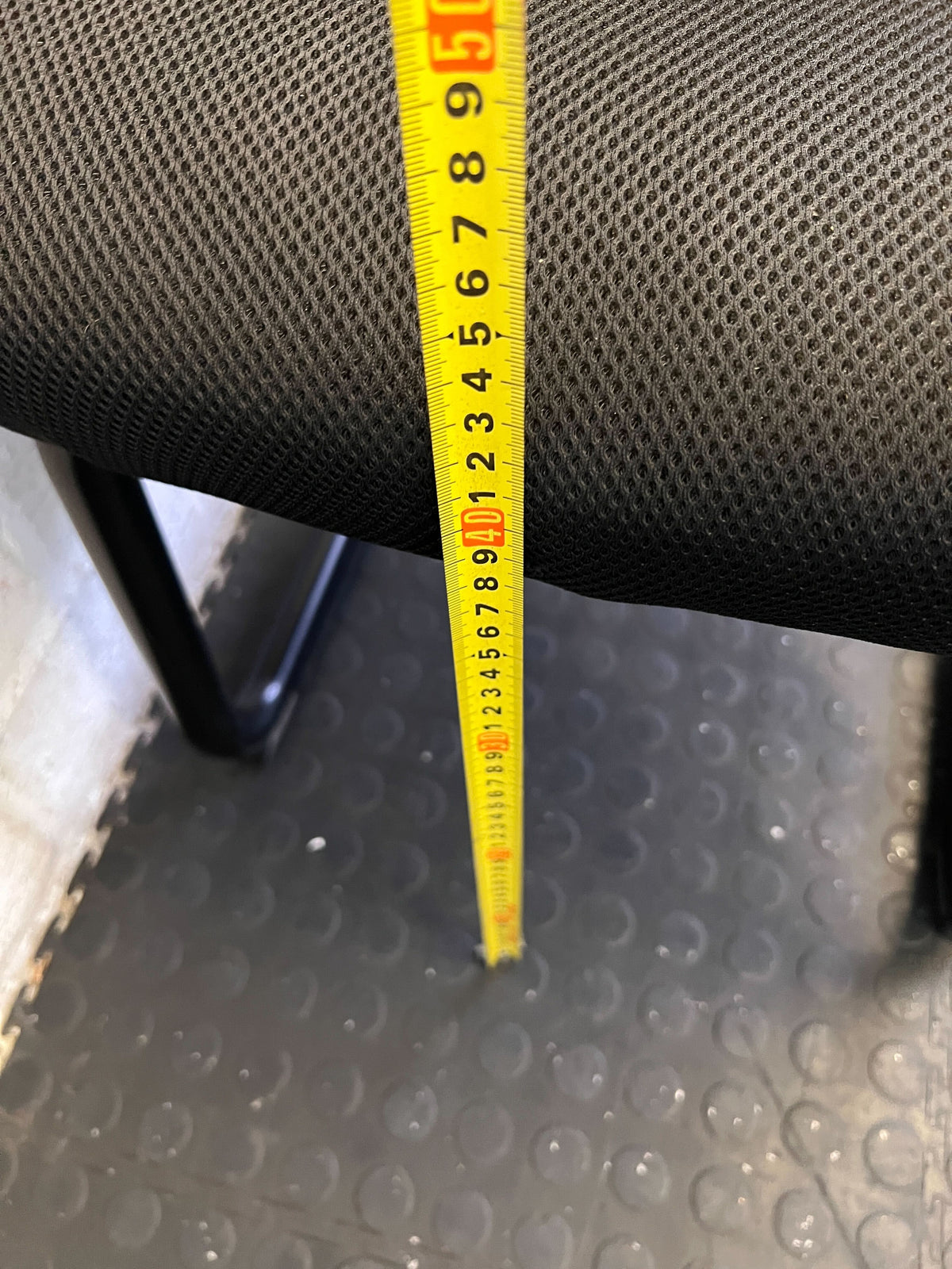 Modern Black Mesh Office Chair with Sled Base