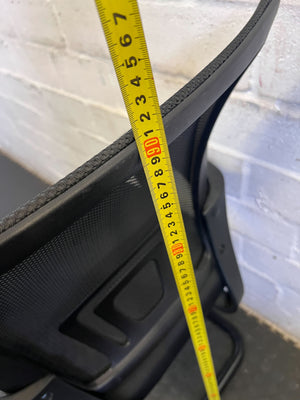 Modern Black Mesh Office Chair with Sled Base