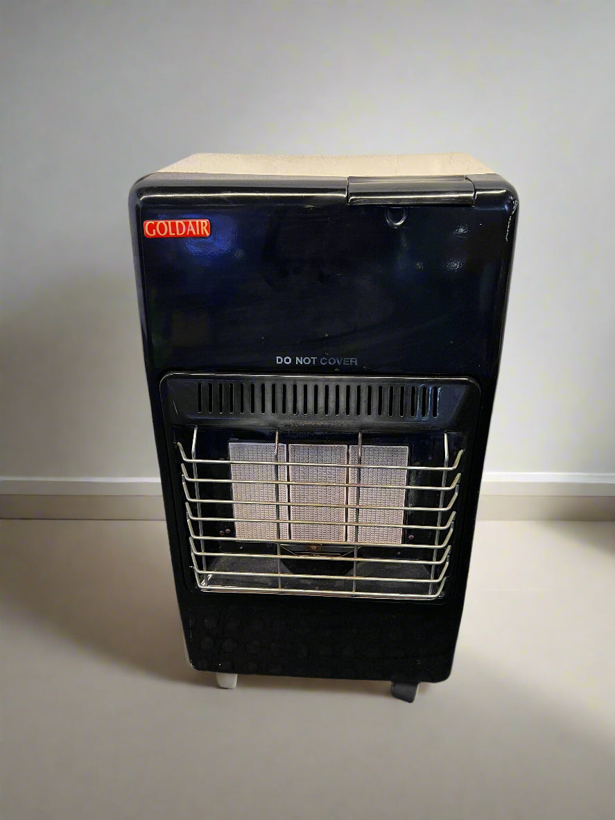 Goldair Portable Gas Heater – Stylish Black Design with Minor Wear