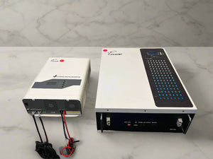 Fivestar 3kVA 24V Hybrid Inverter + 3.84kWh LiFePO₄ Battery Bundle — Pure Sine, 60A Solar Charger