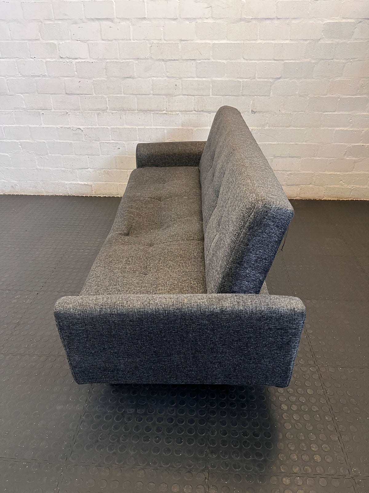 Stylish Grey Fabric 2-Seater Sofa | Modern Living Room Couch - 2ndhandwarehouse.com