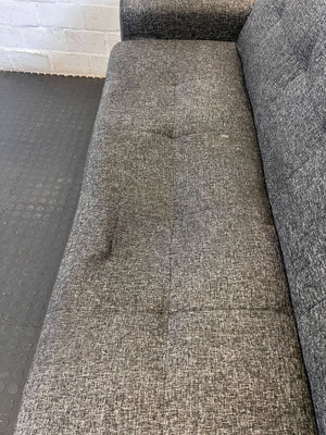 Stylish Grey Fabric 2-Seater Sofa | Modern Living Room Couch - 2ndhandwarehouse.com