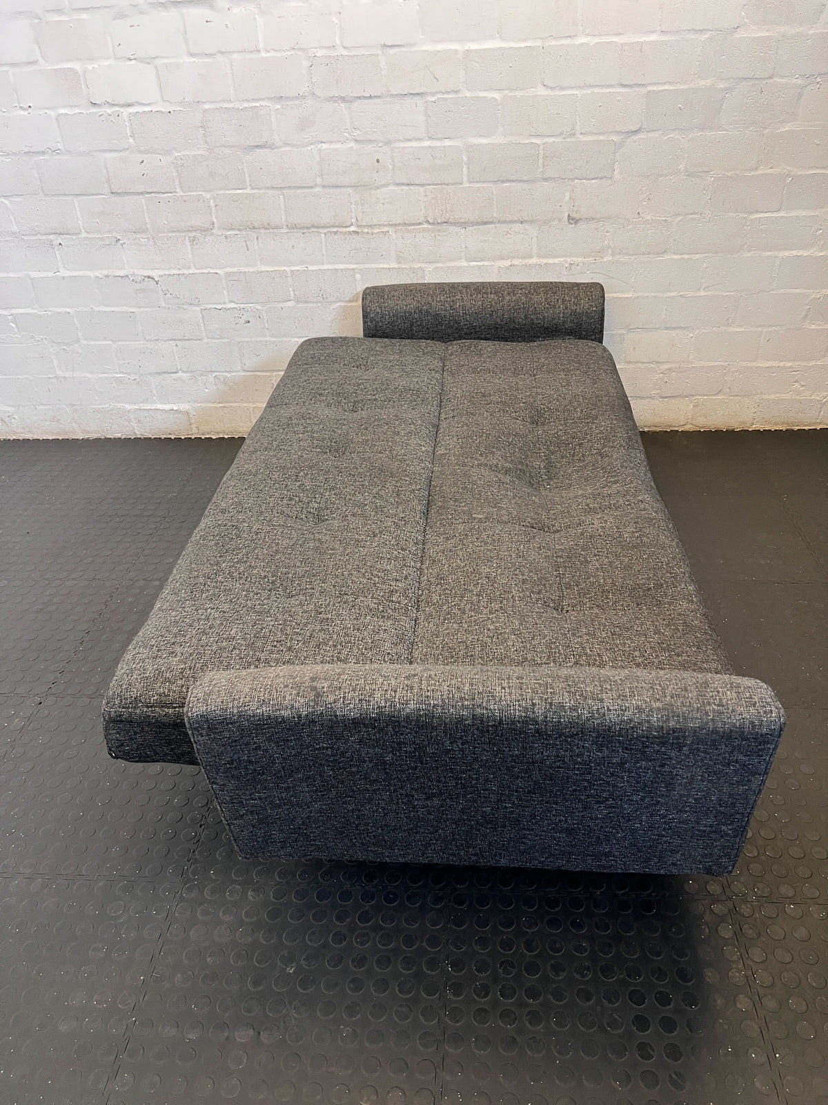 Stylish Grey Fabric 2-Seater Sofa | Modern Living Room Couch - 2ndhandwarehouse.com