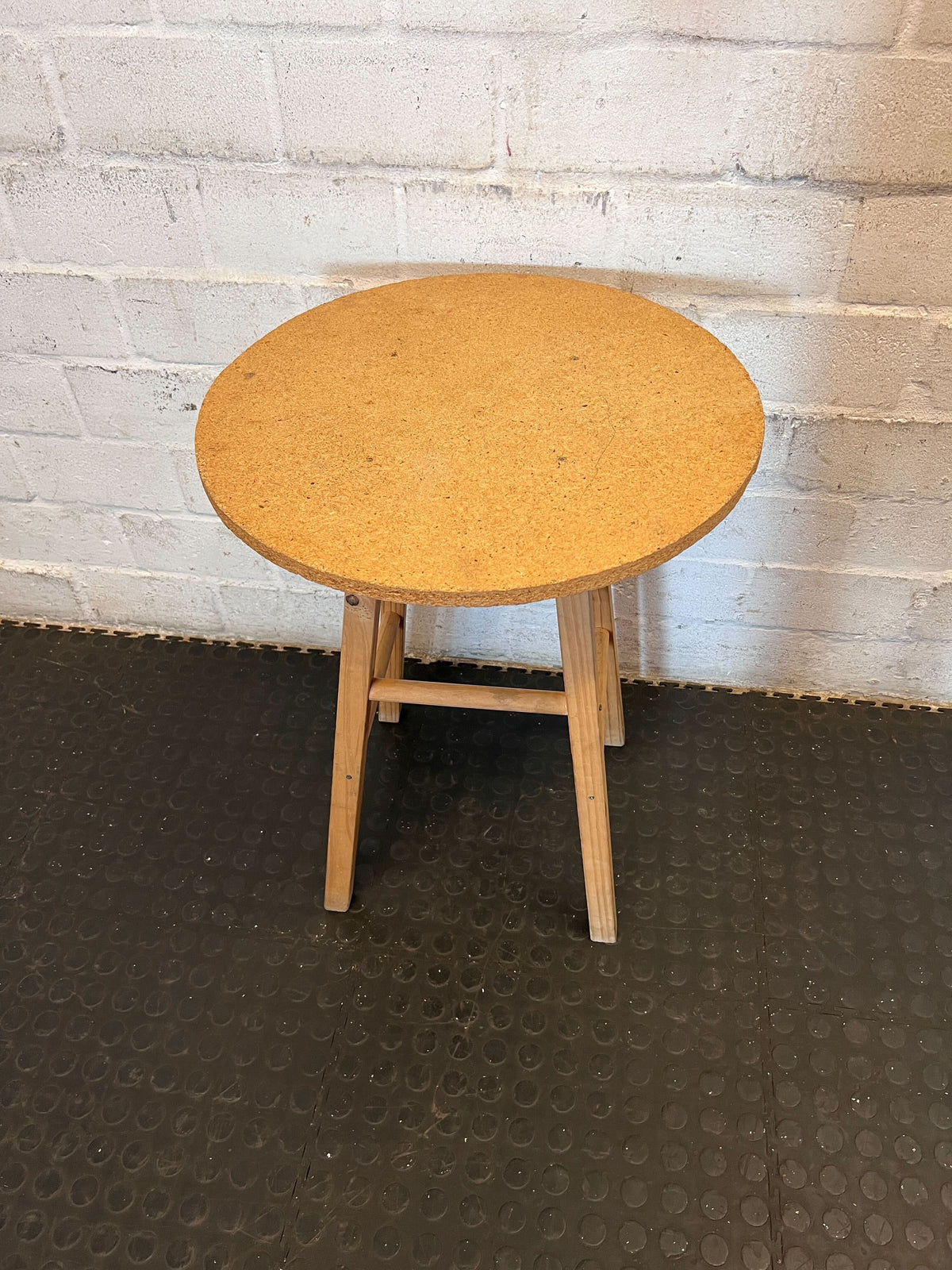 Rustic Cork Top High Side Table / Stool - 2ndhandwarehouse.com