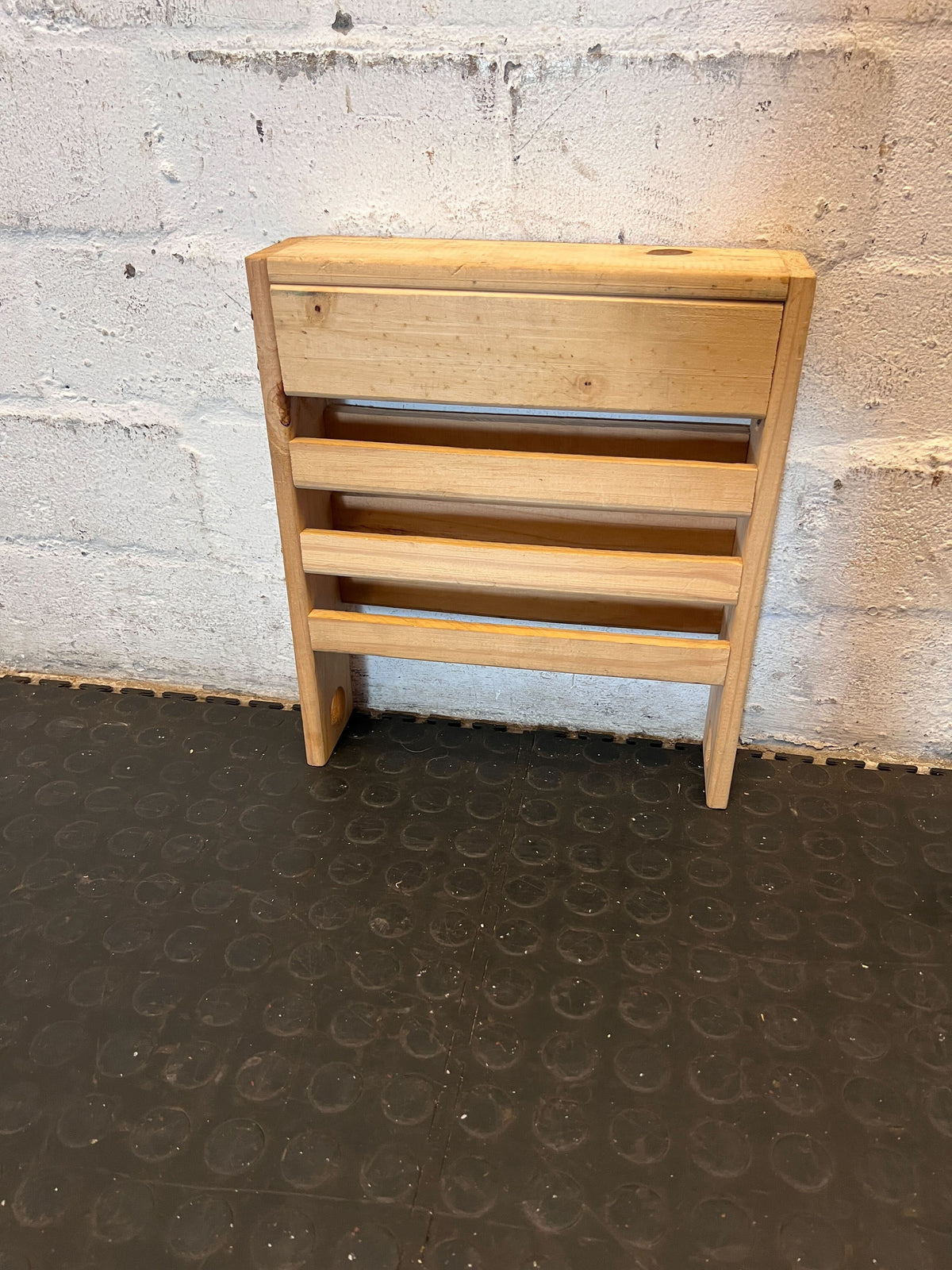 Versatile Wooden Slatted Stool/Side Table - 2ndhandwarehouse.com