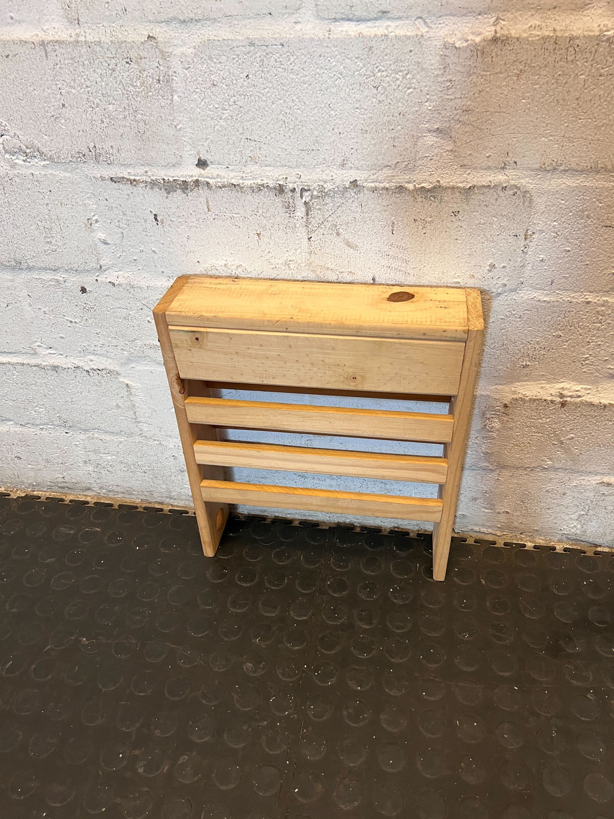 Versatile Wooden Slatted Stool/Side Table - 2ndhandwarehouse.com