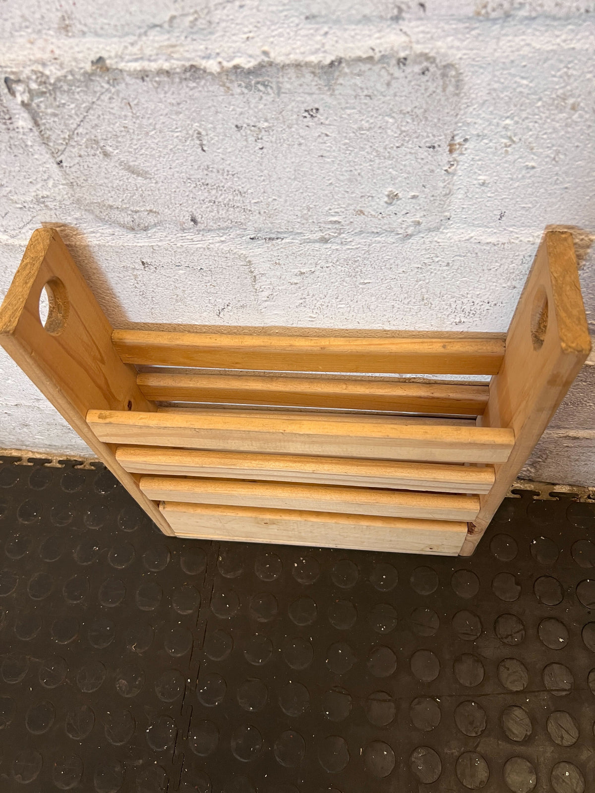 Versatile Wooden Slatted Stool/Side Table - 2ndhandwarehouse.com