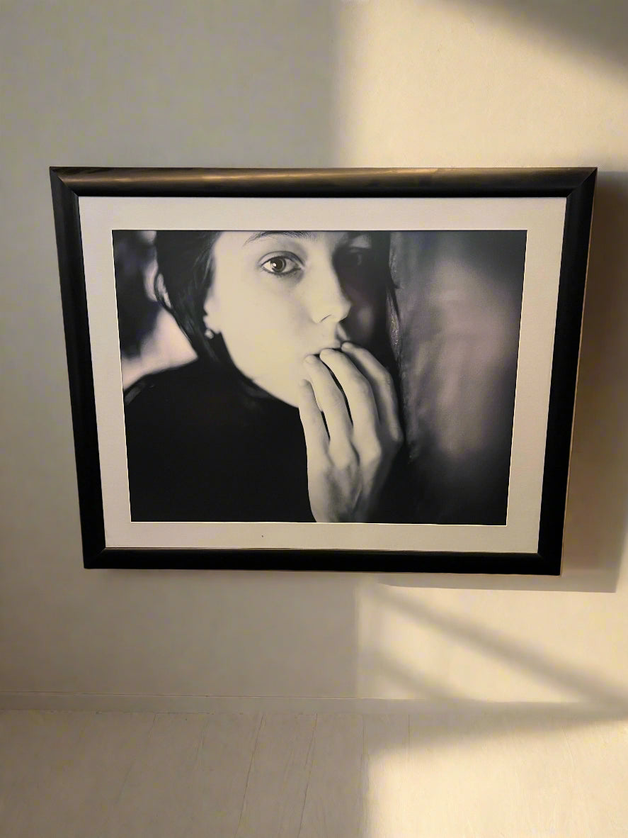 Striking Black and White Framed Portrait Photograph