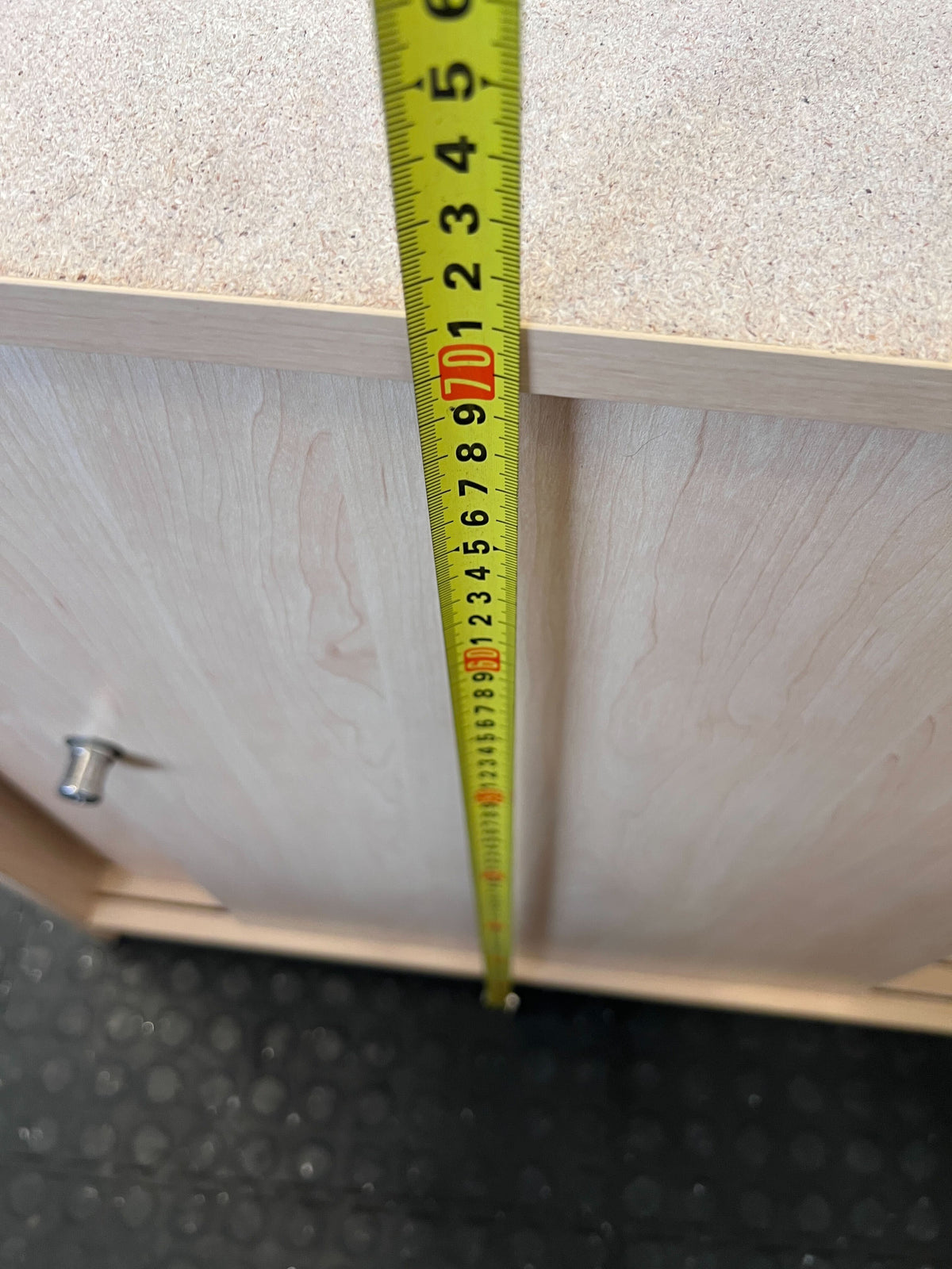 Light Wood Sliding Door Storage Cabinet with Lock - 2ndhandwarehouse.com