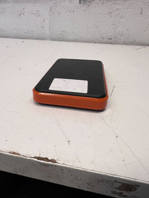 Compact Solar Power Bank with Durable Orange Edge – Excellent Condition