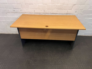 Modern Desk - Light Wood and Dark Gray Finish with Drawer Storage - LHS - 150cm x 75cm