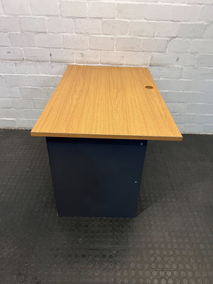 Modern Wooden Desk - Light Oak and Dark Grey Finish with 2 Drawers- RHS - 75cm x 120cm