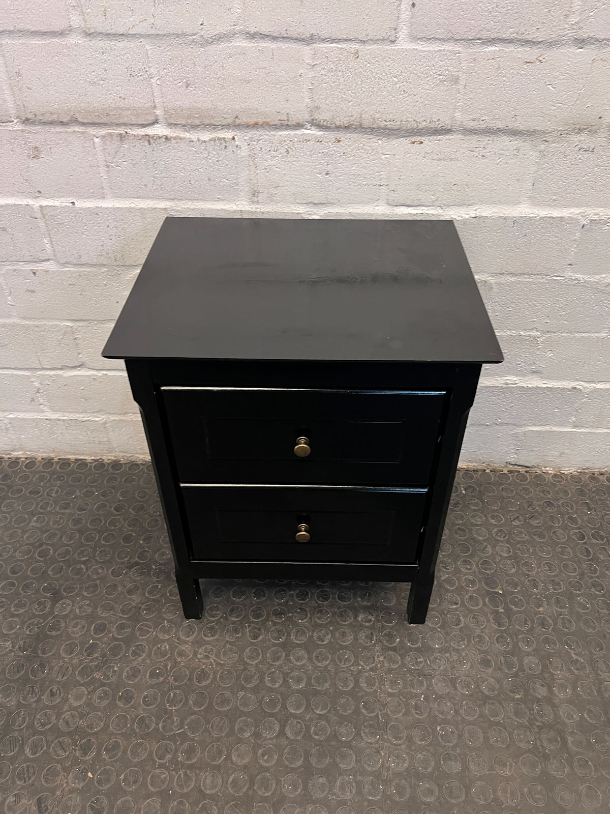 Black Side tables with 2 drawers x 2 (Germany) - 2ndhandwarehouse.com