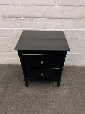 Black Side tables with 2 drawers x 2 (Germany) - 2ndhandwarehouse.com