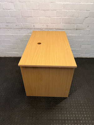 Modern Wooden Desk with Drawers - Light Oak Finish