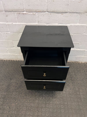 Black Side tables with 2 drawers x 2 (Germany) - 2ndhandwarehouse.com