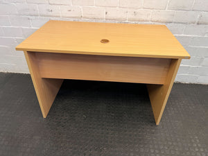 Modern Wooden Desk with Drawers - Light Oak Finish