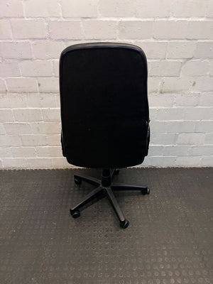 Adjustable Black Office Chair - Ergonomic Design, Fabric Upholstery