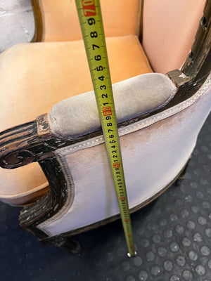 Charming Vintage Upholstered Accent Chair in Warm Orange - REDUCED