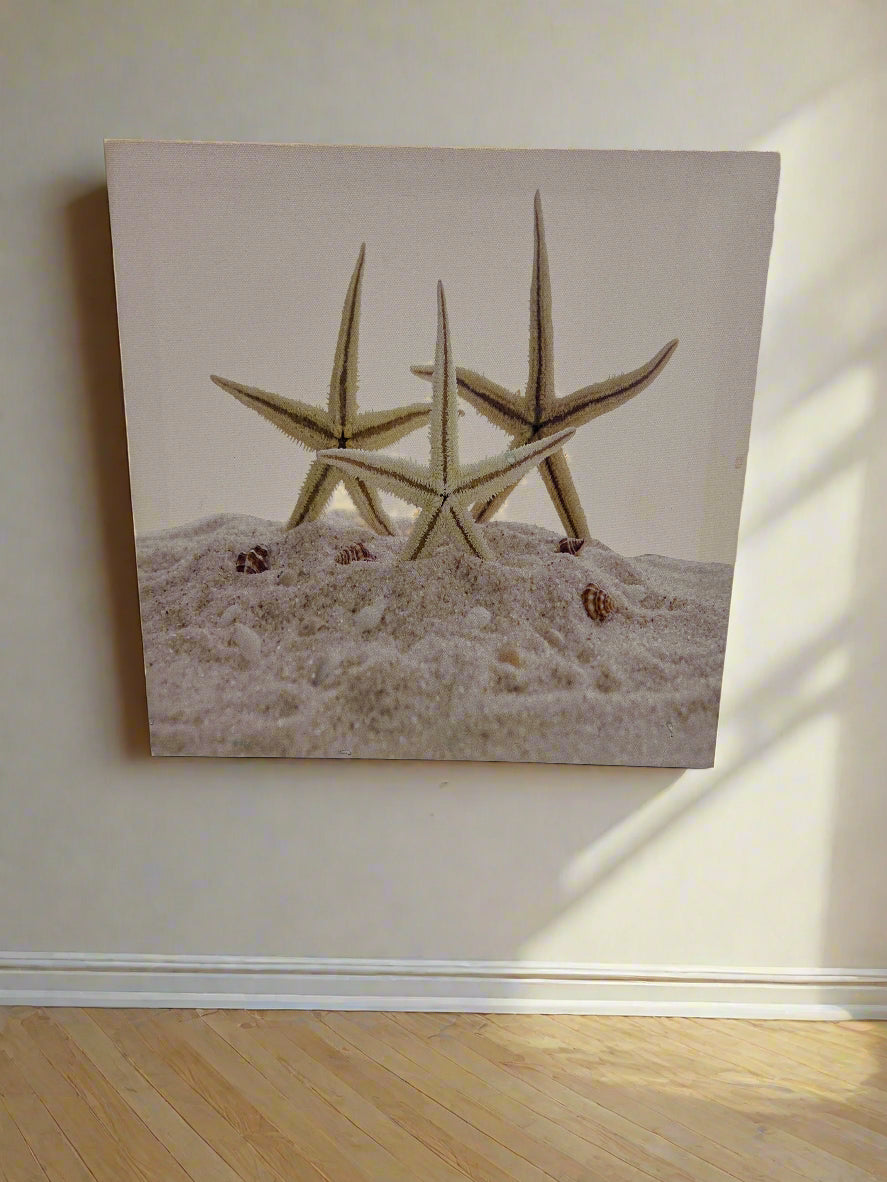 Coastal Starfish Canvas Art Print - Beach-Themed Décor